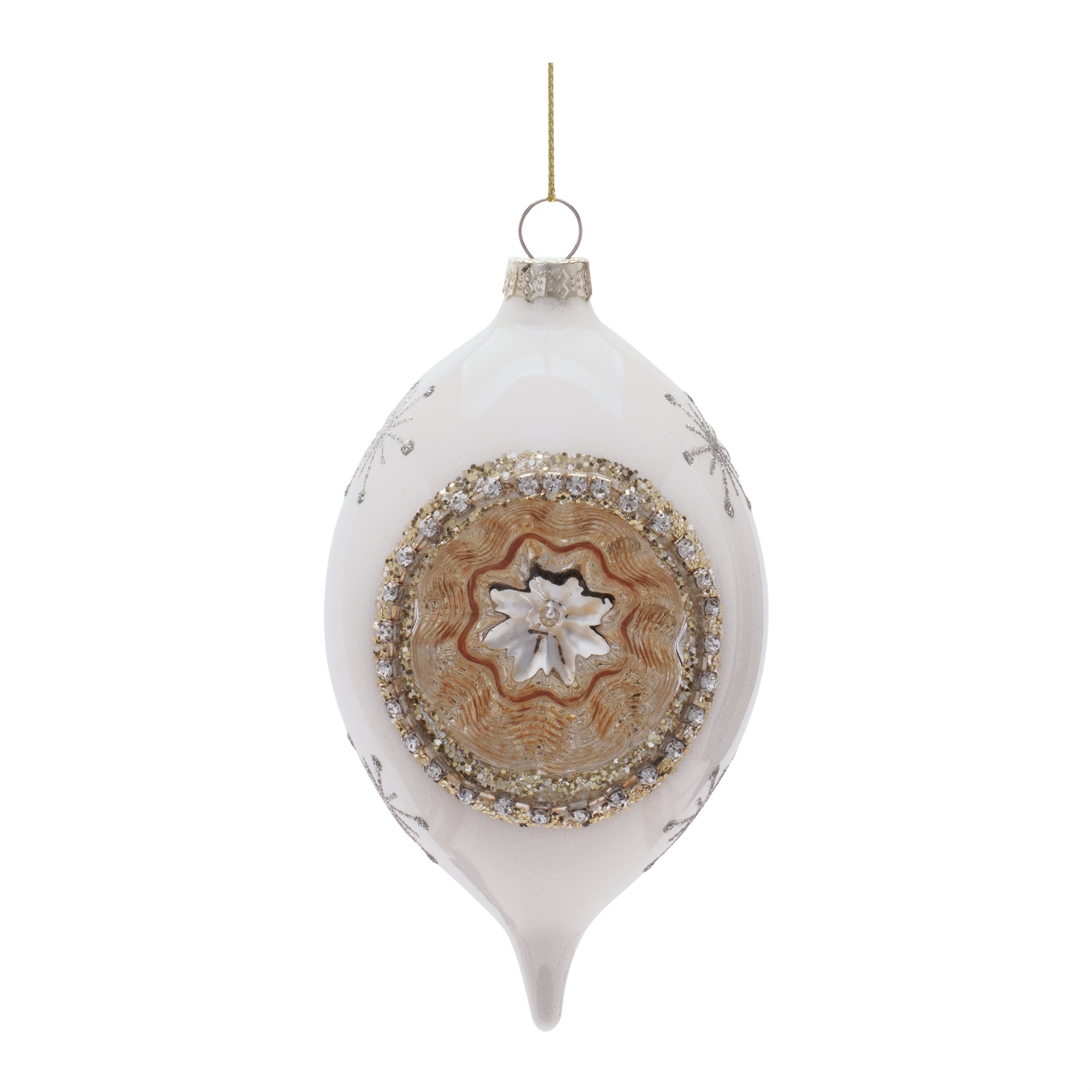 Glass Reflector Ornament Set of 6