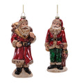 Traditional Santa Glass Ornament (Set of 6)