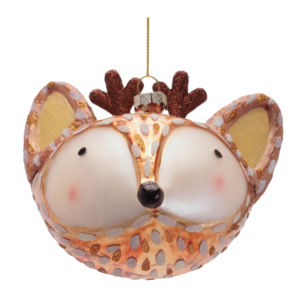 Woodland Animal Glass Ornament (Set of 12)
