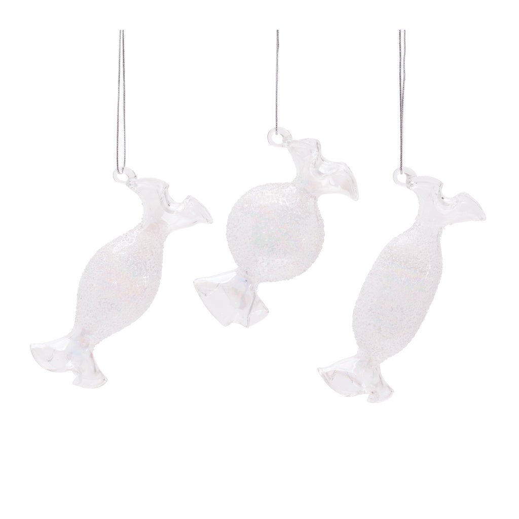 Glass Candy Ornament Set of 24