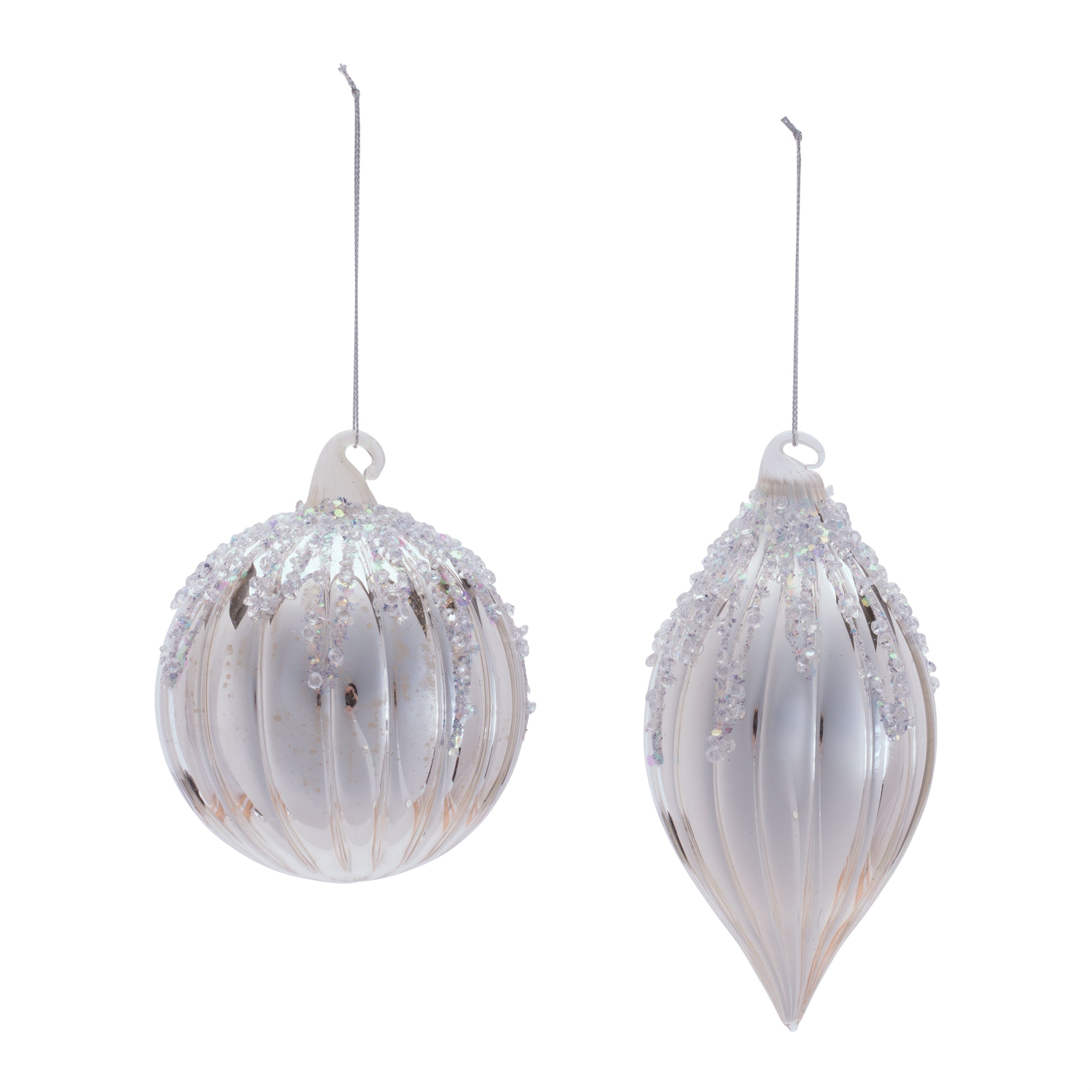 Glass Ornament Set of 6 Ð 4"D x 5.5"H