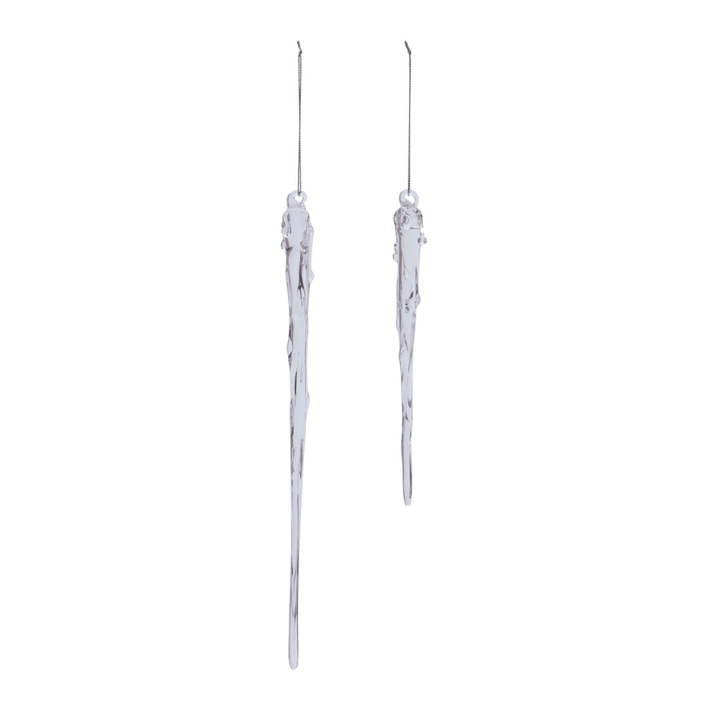 Glass Dripping Icicle Ornament (Set of 6)