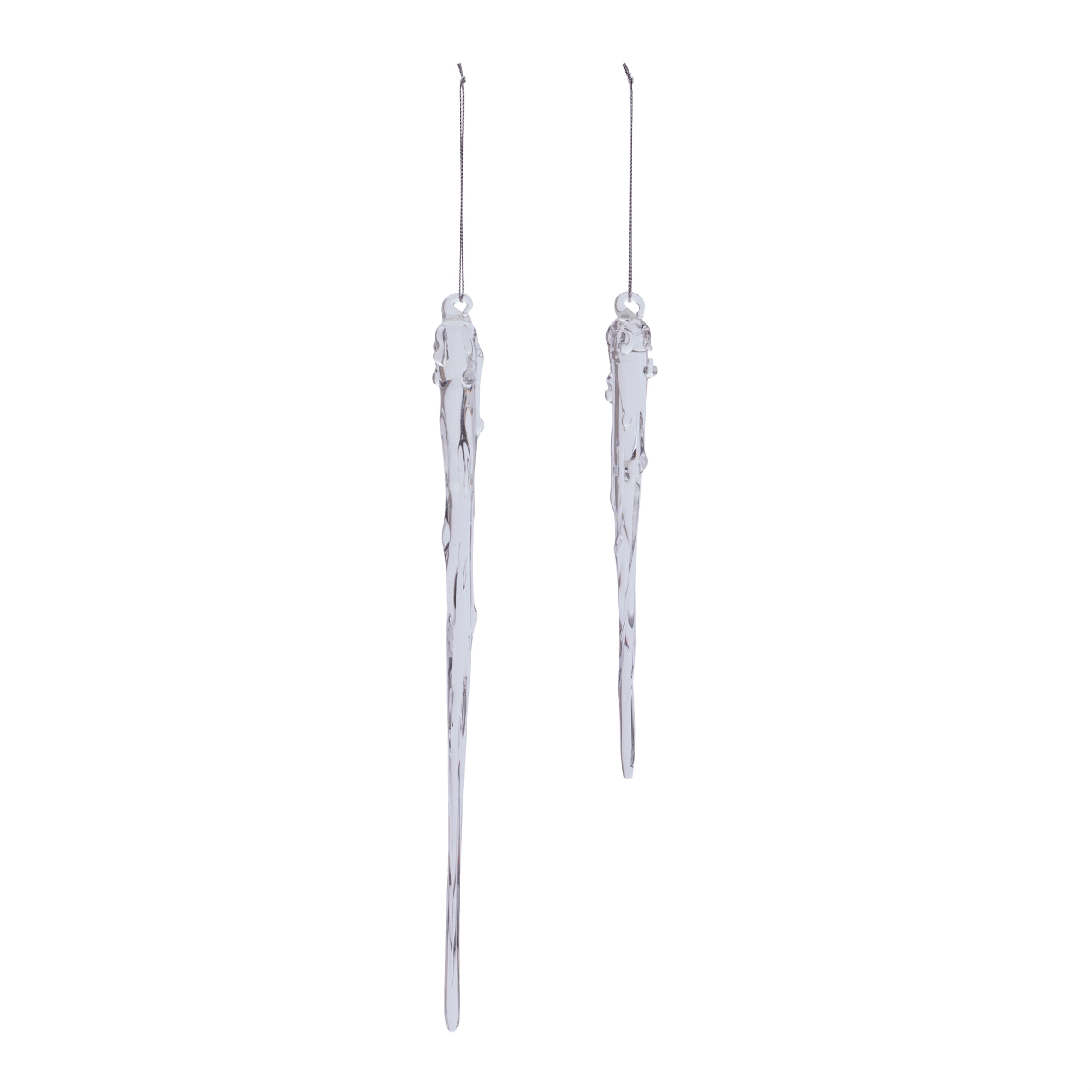 Glass Dripping Icicle Ornament (Set of 6)