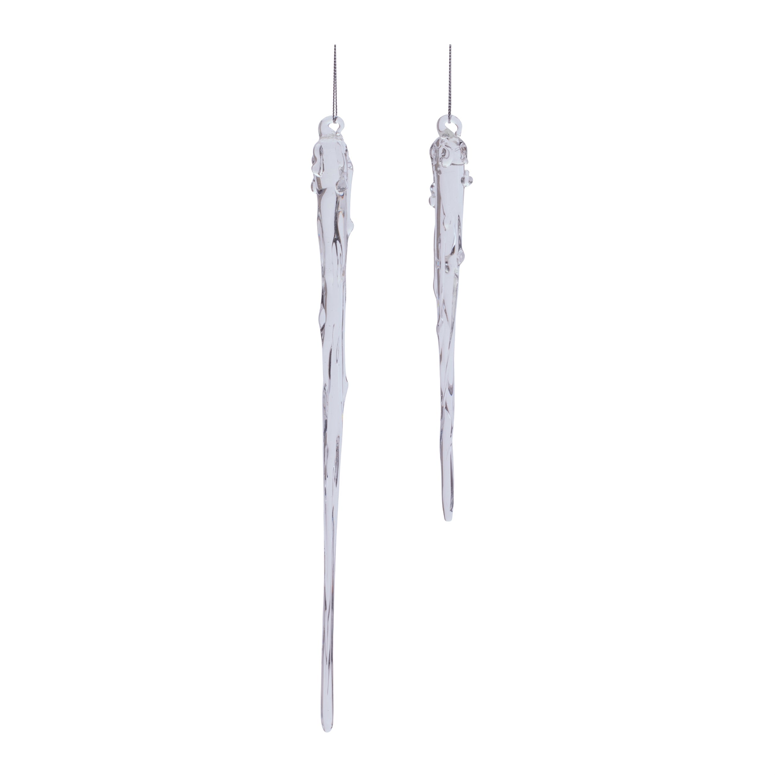 Glass Dripping Icicle Ornament (Set of 6)