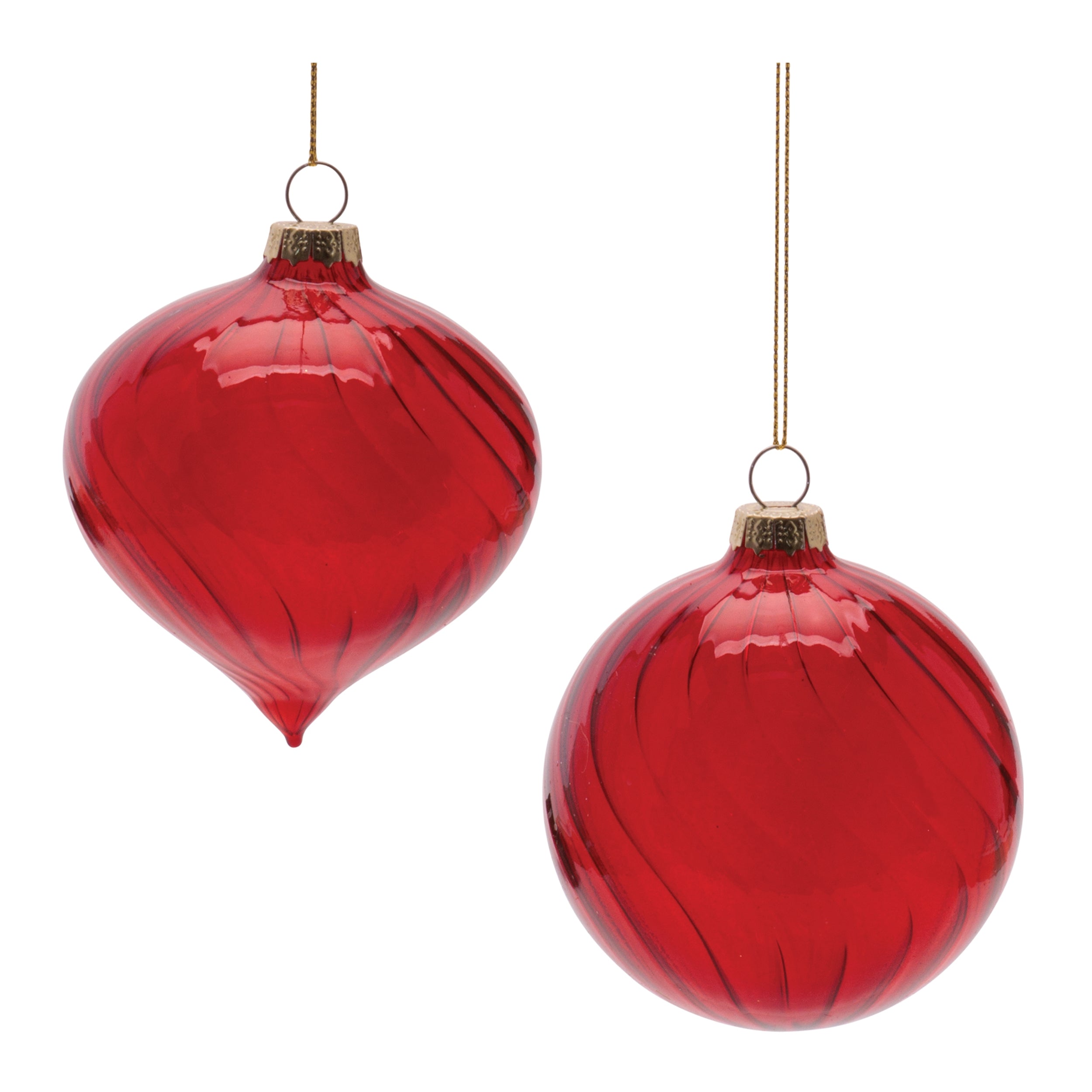 Swirled Glass Ornament (Set of 12)