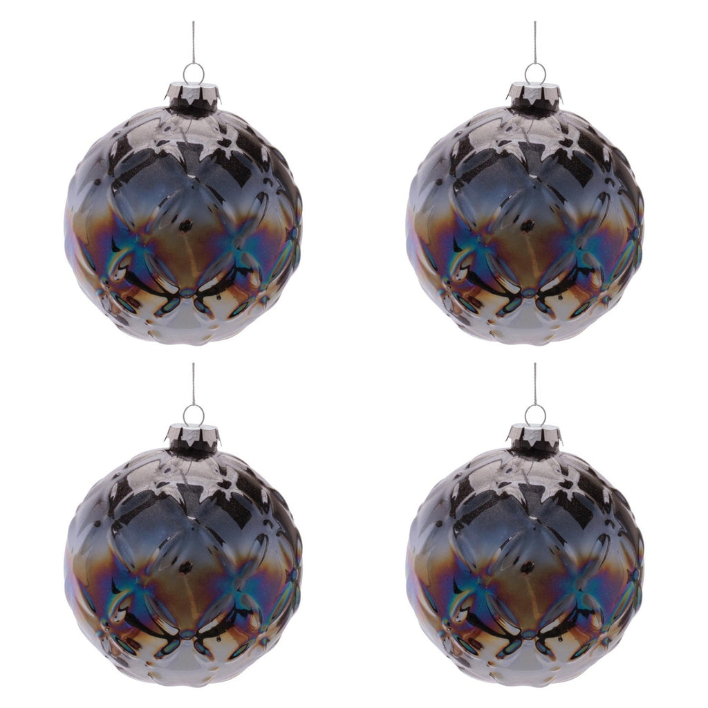 Glass Ball Ornament Set of 4 Ð 5"