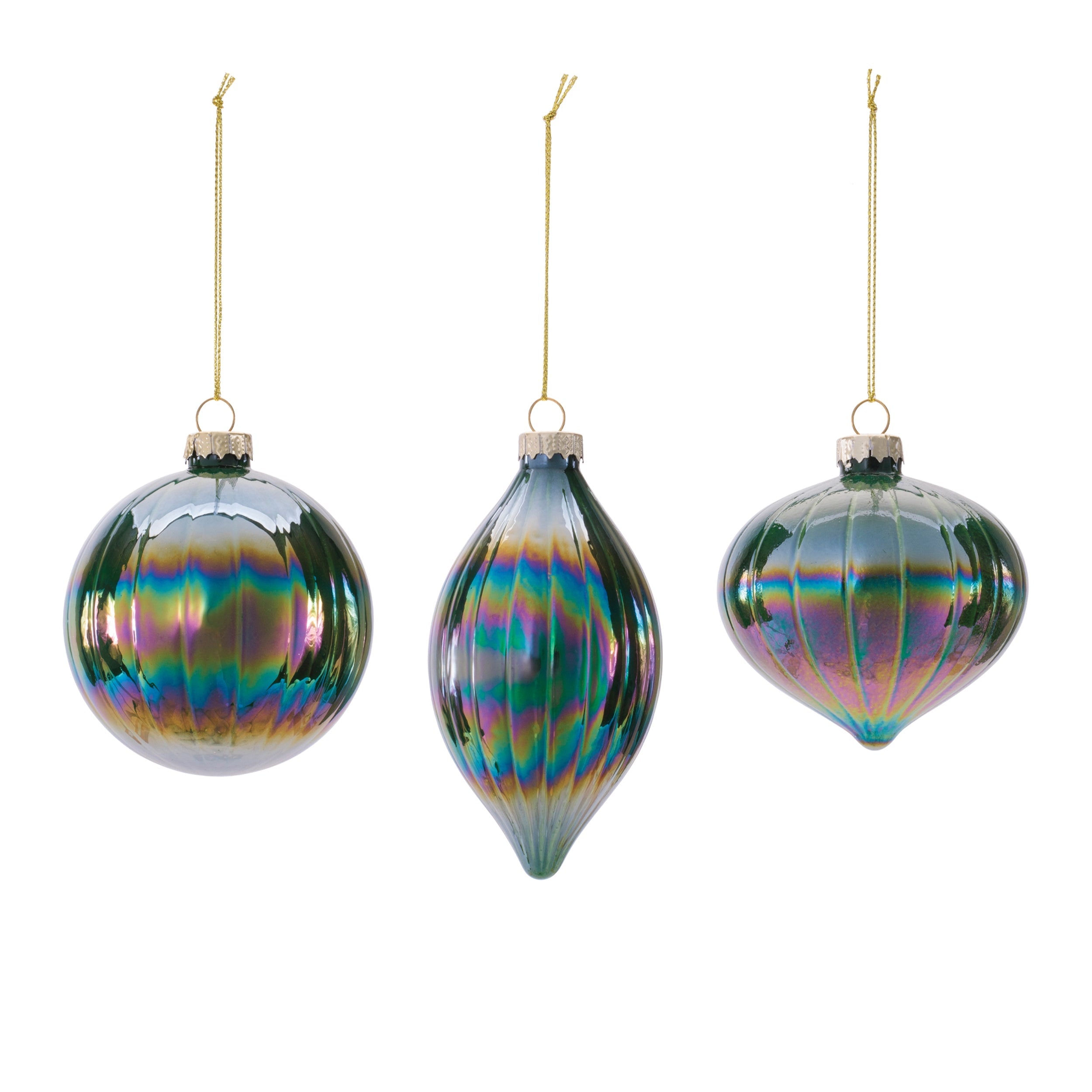 Glass Ornament Set of 12 Ð 3", 3.5", 4"