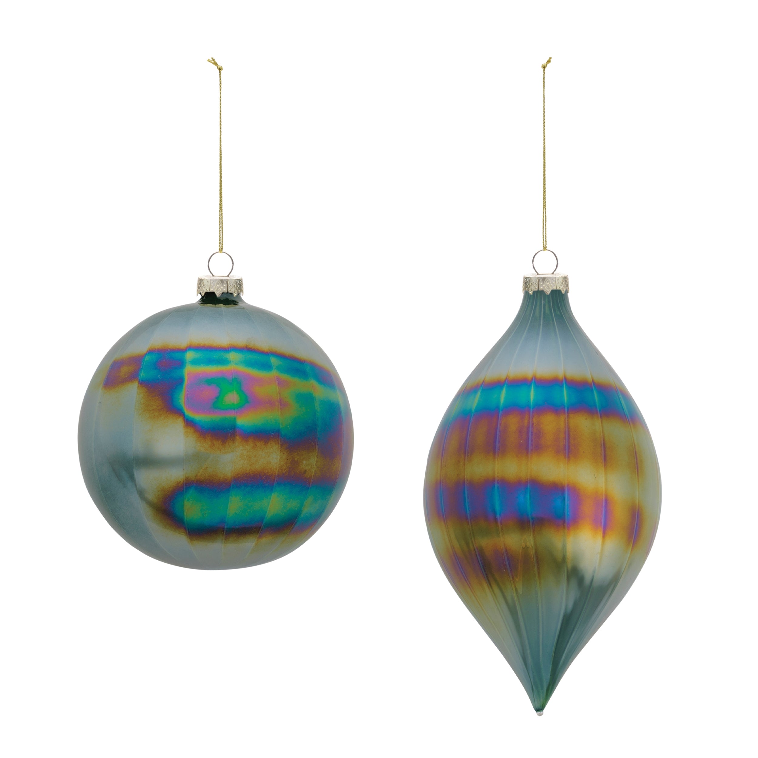 Glass Ornament Set of 4 Ð 5"D x 7.5"H