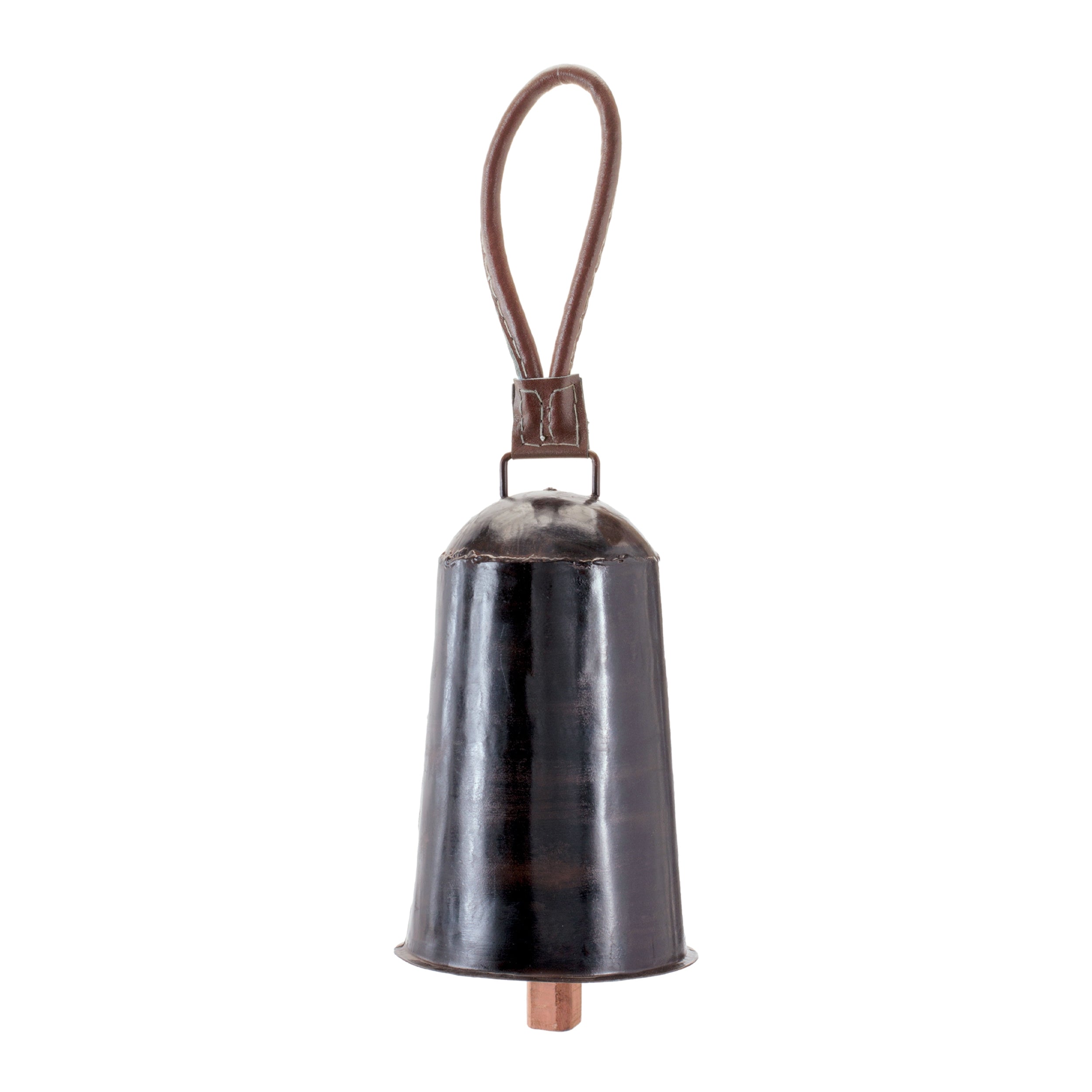 Iron and Leather Bell Set of 2 Ð 8"H