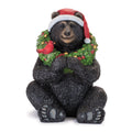 Holiday Black Bear with Santa Hat 7"H