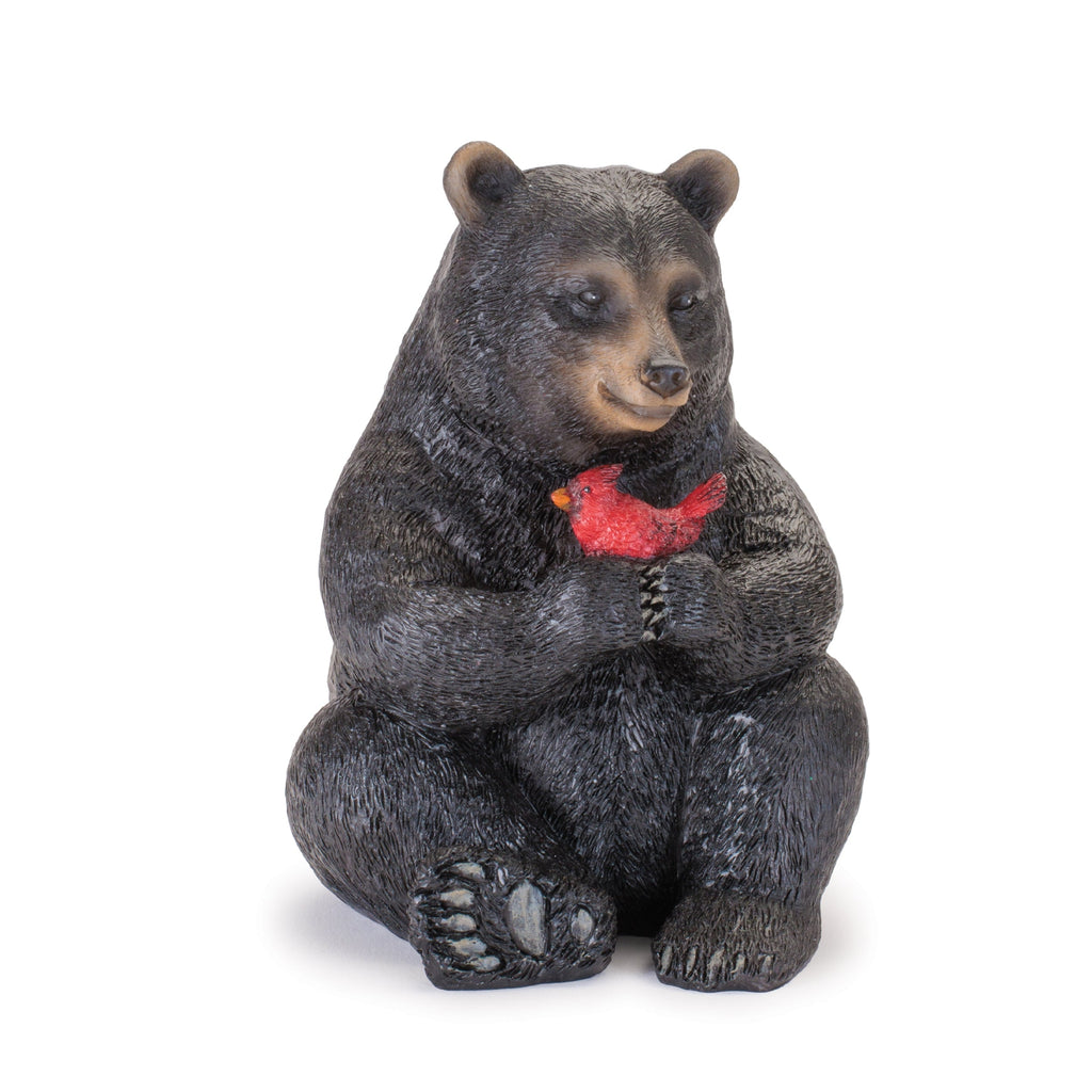 Black Bear with Cardinal Birds (Set of 3)