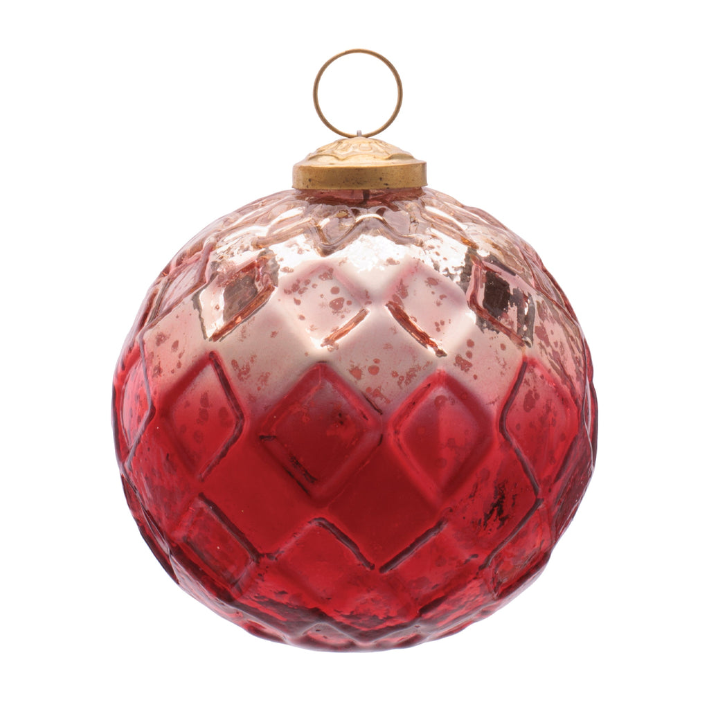 Glass Ball Ornament Set of 2 Ð 4"