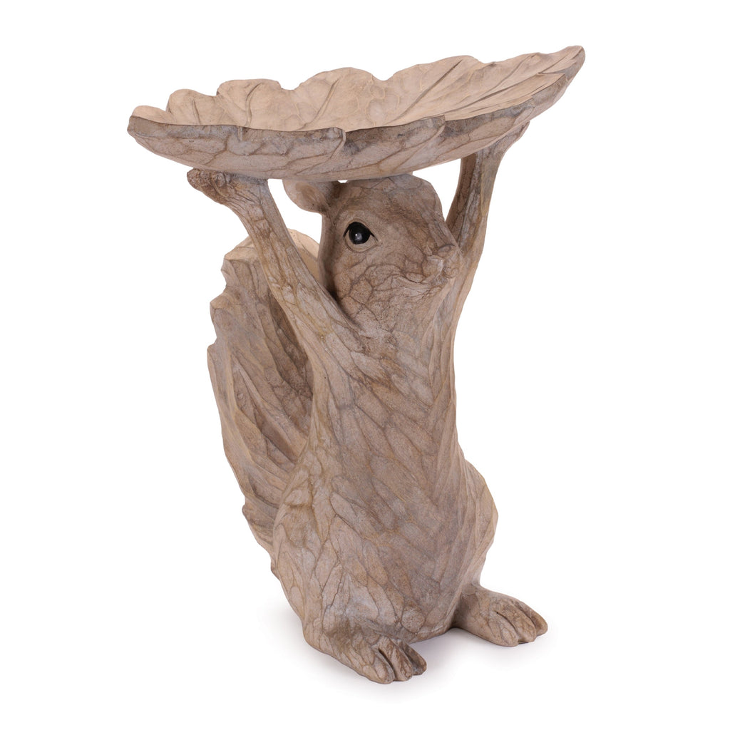 Woodland Squirrel Resin Bird Feeder Set (Set of 2)