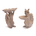 Woodland Squirrel Resin Bird Feeder Set (Set of 2)