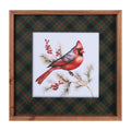 Framed Cardinal Print Wall Art 15.5"SQ