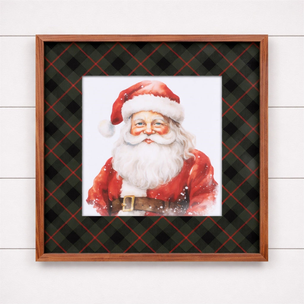 Framed Santa Claus Wall Art Print 15.5"H