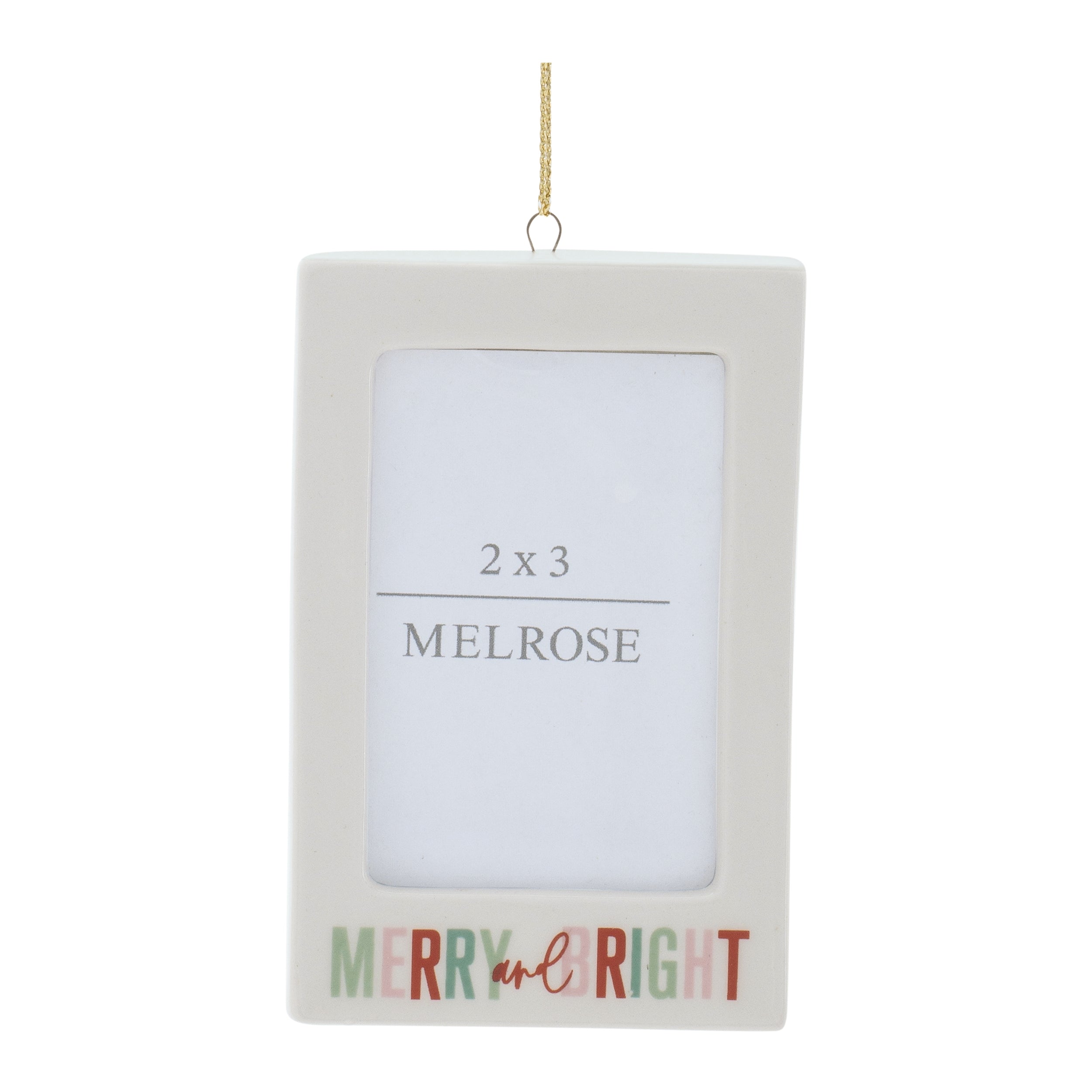 Merry & Bright Photo Frame Ornament Set of 6 Ð 3"L x 4.25"H