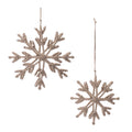 Iron and Jute Snowflake Ornament Set of 4 Ð 4" & 5"H