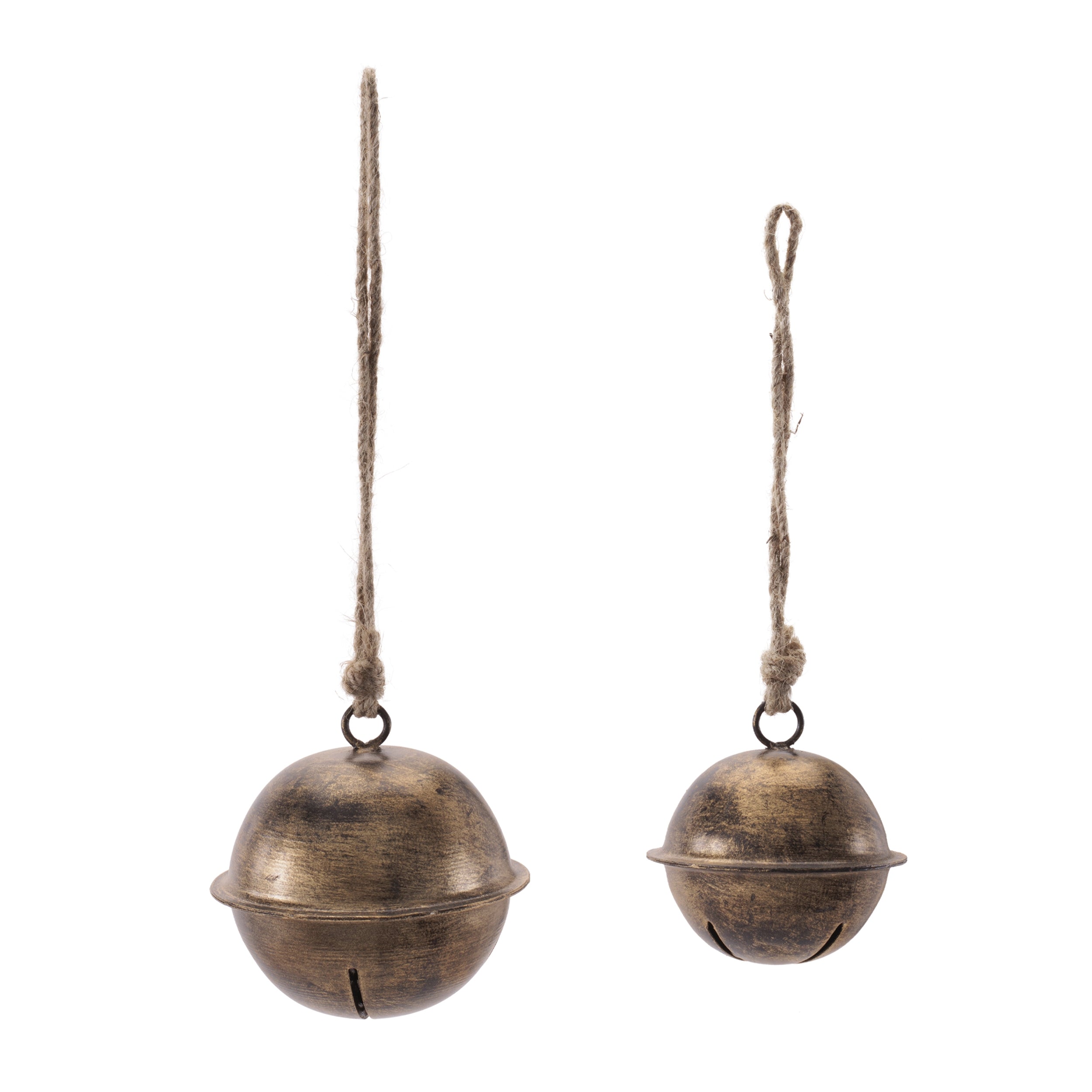 Iron and Jute Bell Ornament Set of 8 Ð 3" & 4"D