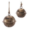 Iron and Jute Bell Ornament Set of 8 Ð 3" & 4"D