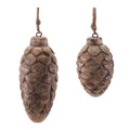 Wooden Pine Cone Ornament Set of 24 Ð 5" & 5.75"H