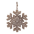 Wooden Snowflake Ornament Set of 6 Ð 5.5"H