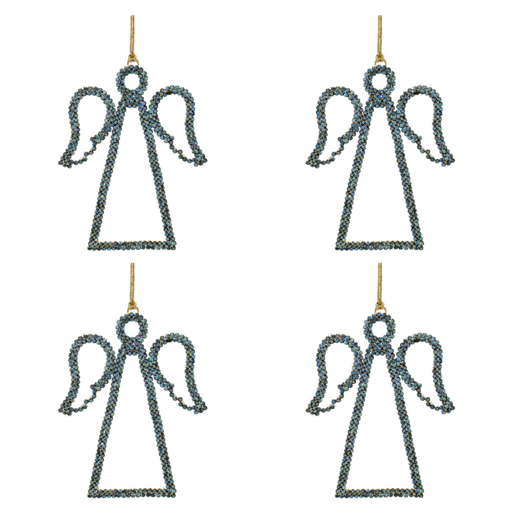 Angel Ornament Set of 4 Ð 5.25"H Iron & Acrylic