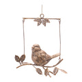 Bird on Branch Hanging Ornament (Set of 4)