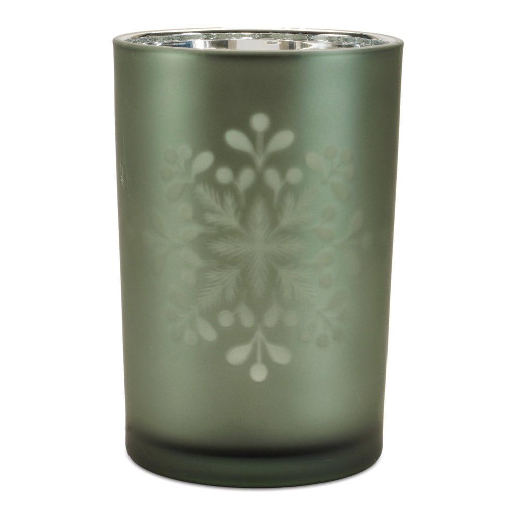 Frosted Snowflake Candle Holder (Set of 2)
