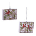 Cardinal Window Ornament Set of 6 Ð 5"L x 4"H Glass
