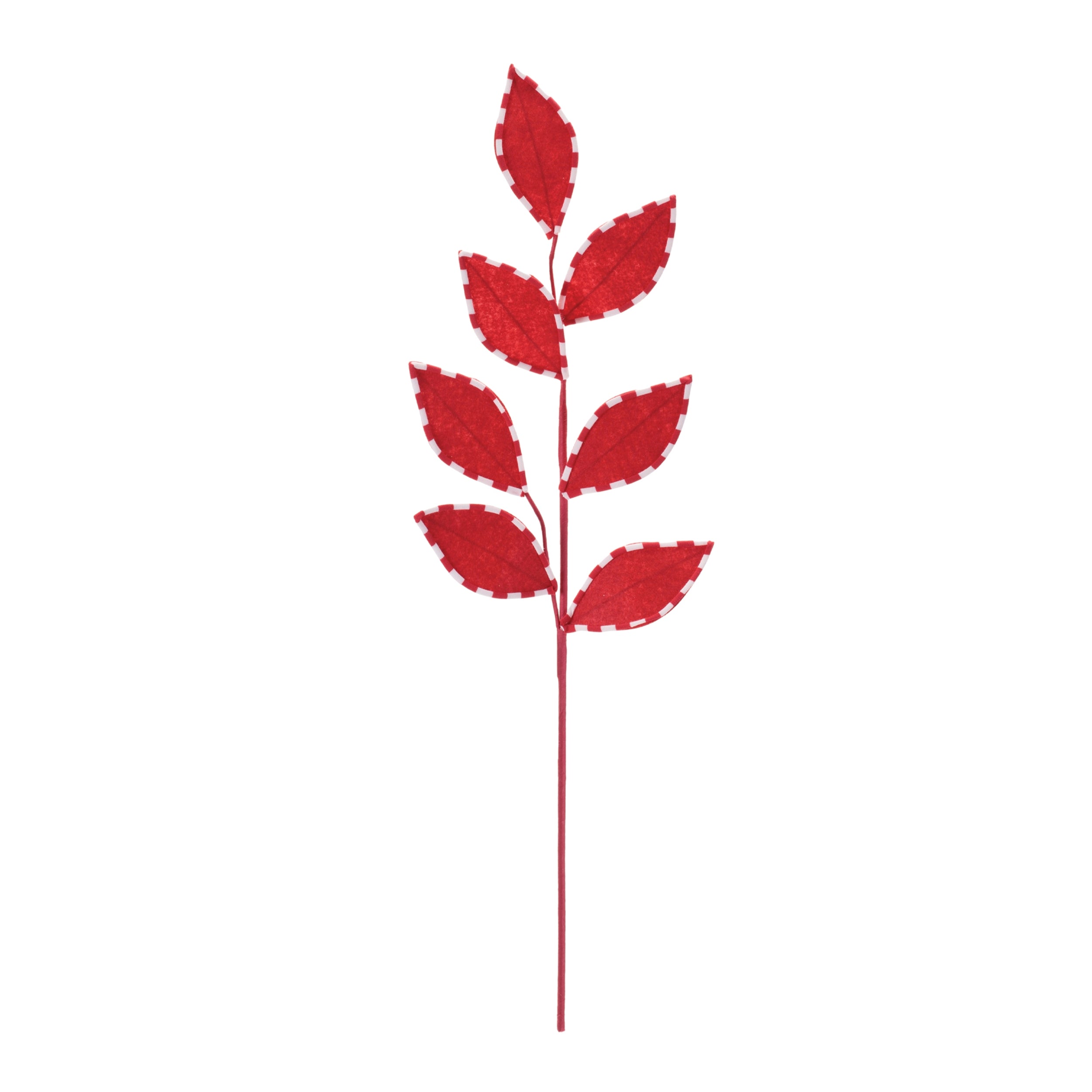 Stripe Stitched Leaf Spray (Set of 6)