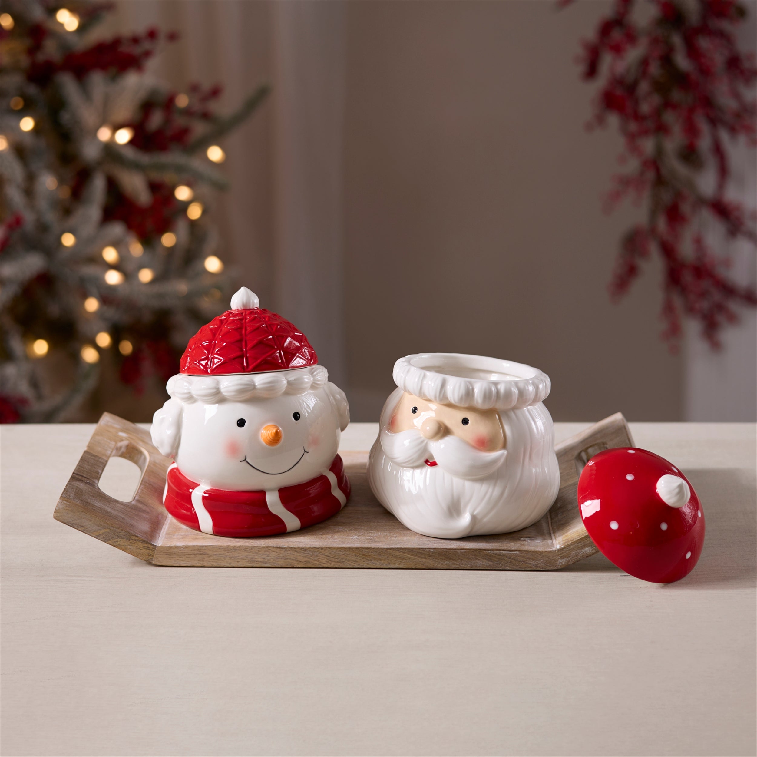 Ceramic Holiday Canister (Set of 2)