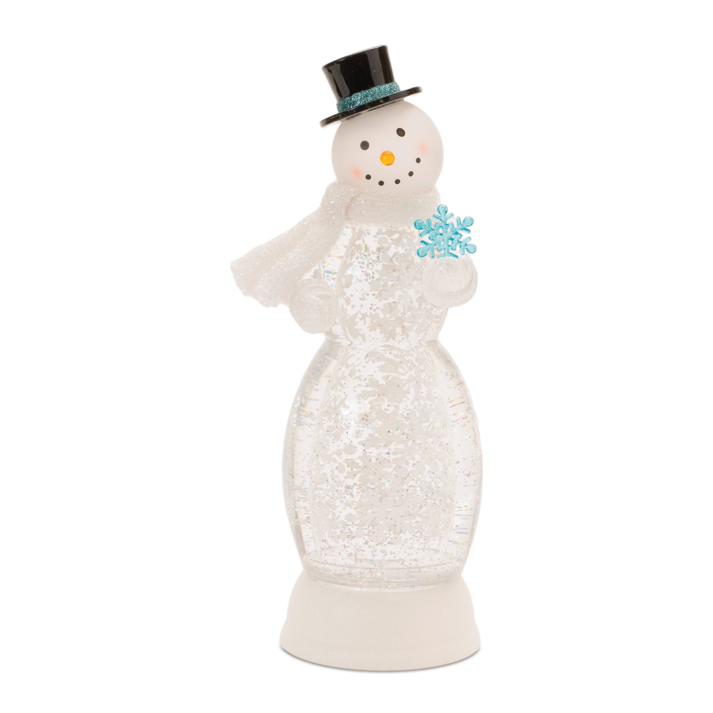 LED Snowman Snow Globe 13"H