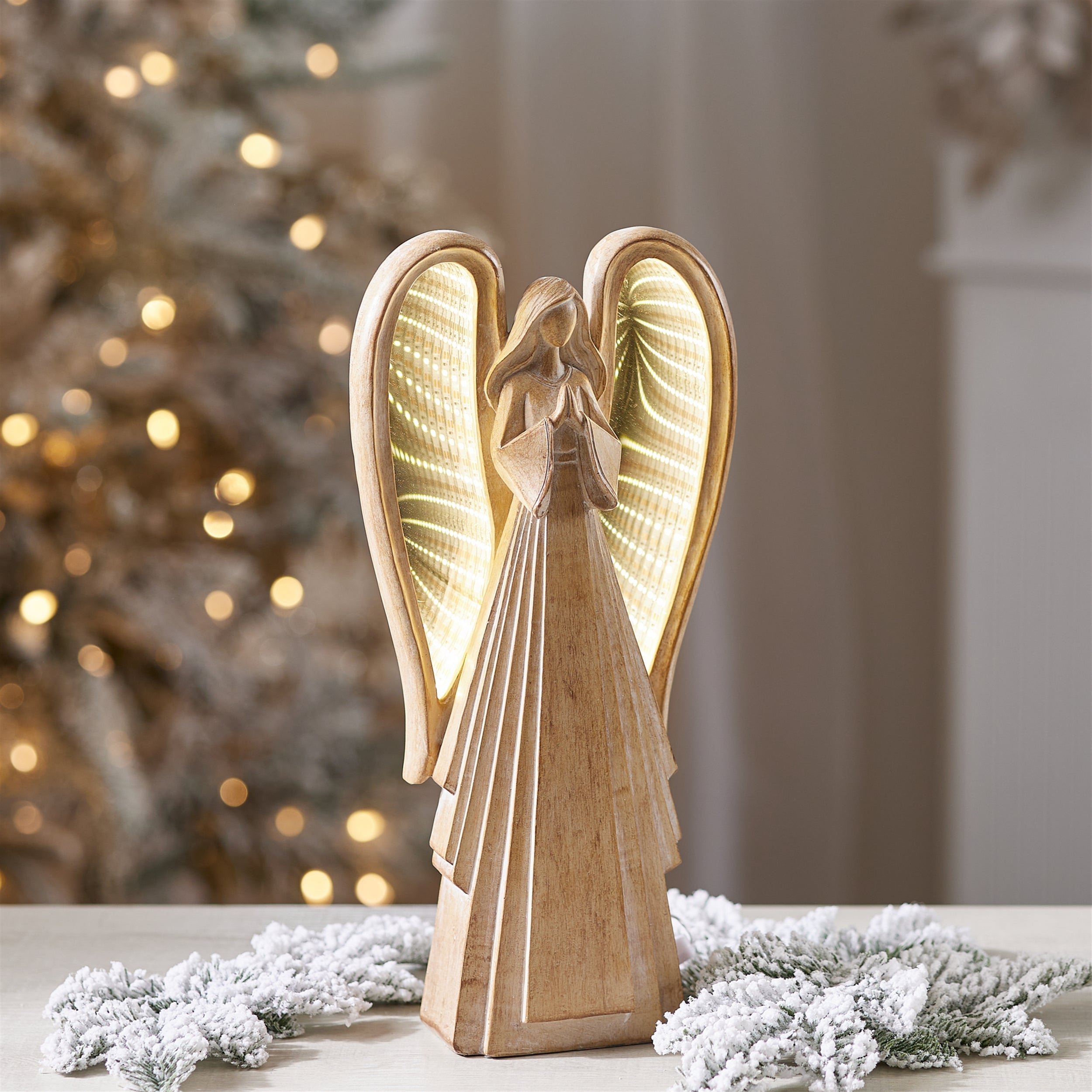 Angel with EkkoLight Wings Figurine 15.5"H