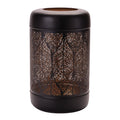 Cut Metal Leaf Pattern Lantern 13"H