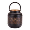 Decorative Cut-Out Metal Lantern 9.25"H