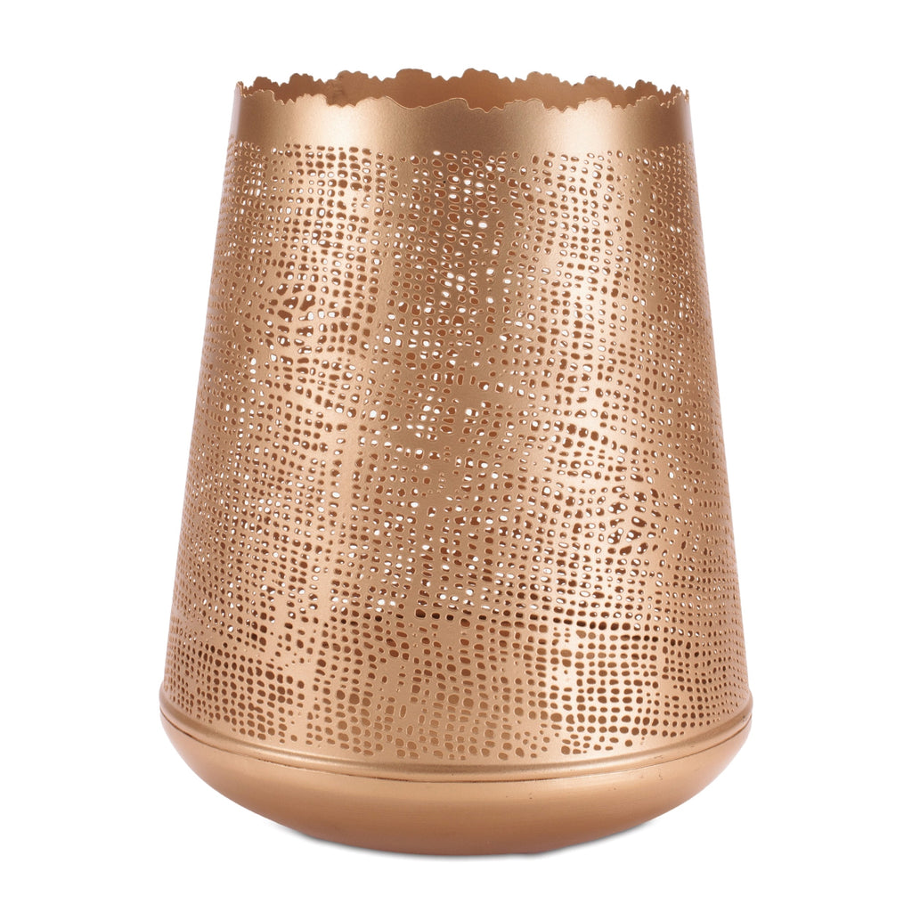 Gold Cut Metal Lantern (Set of 2)