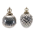 Glass Ornament Set of 2 Ð 3"D, 3.5"H