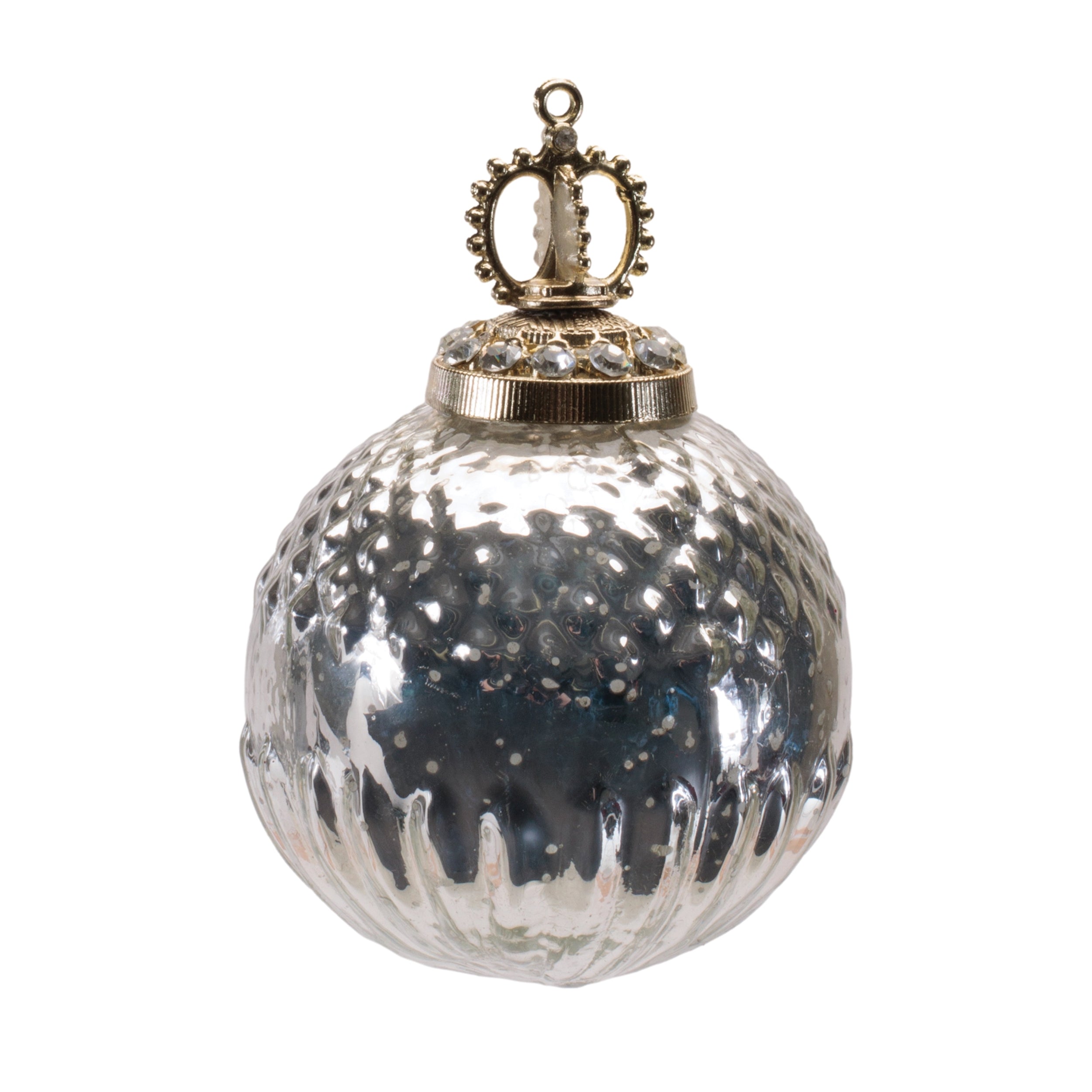 Glass Ornament Set of 2 Ð 3"D, 3.5"H