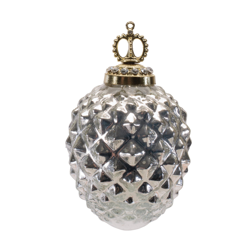 Glass Ornament Set of 2 Ð 3"D, 3.5"H