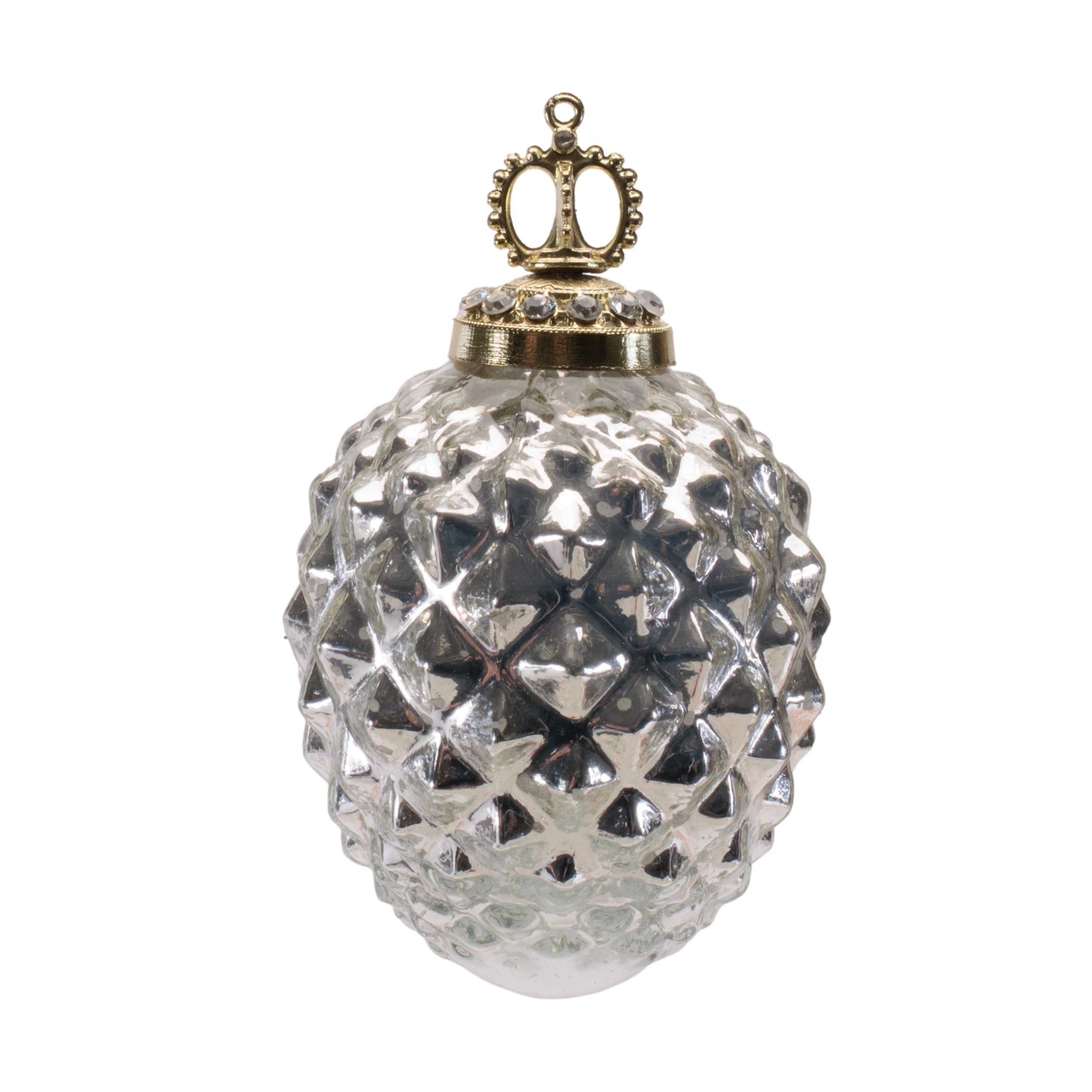 Glass Ornament Set of 2 Ð 3"D, 3.5"H