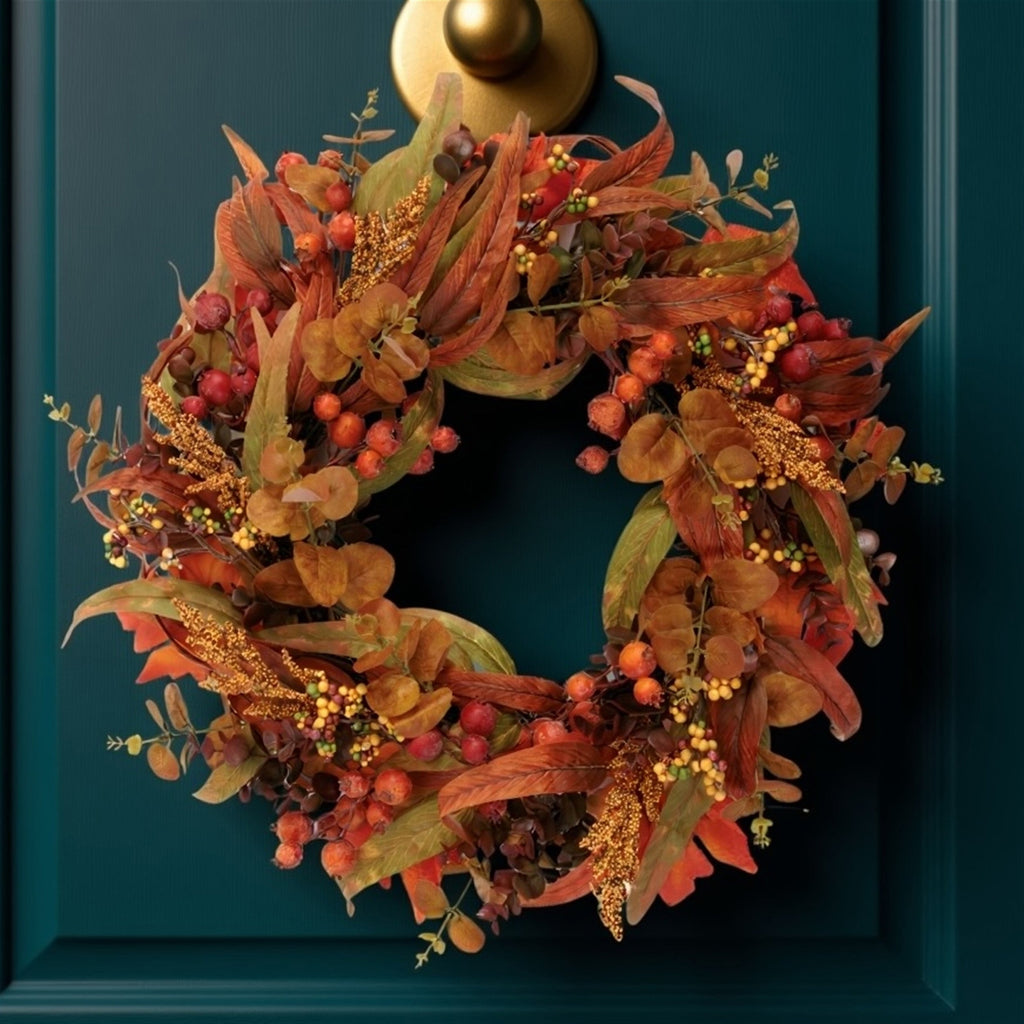 Mixed Berry & Autumn Foliage Harvest Wreath 24"D