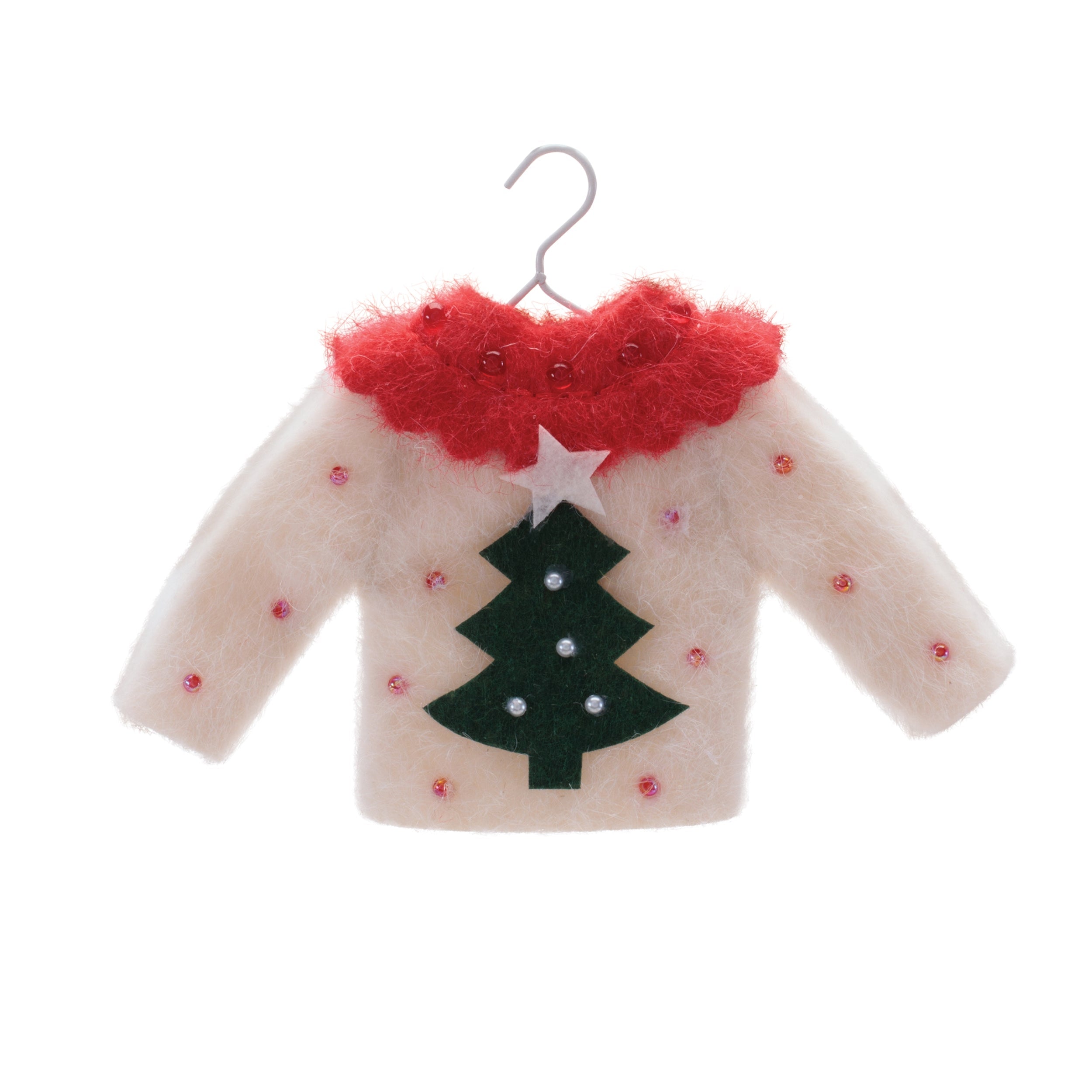 Festive Sweater on Hanger Ornament (Set of 12)