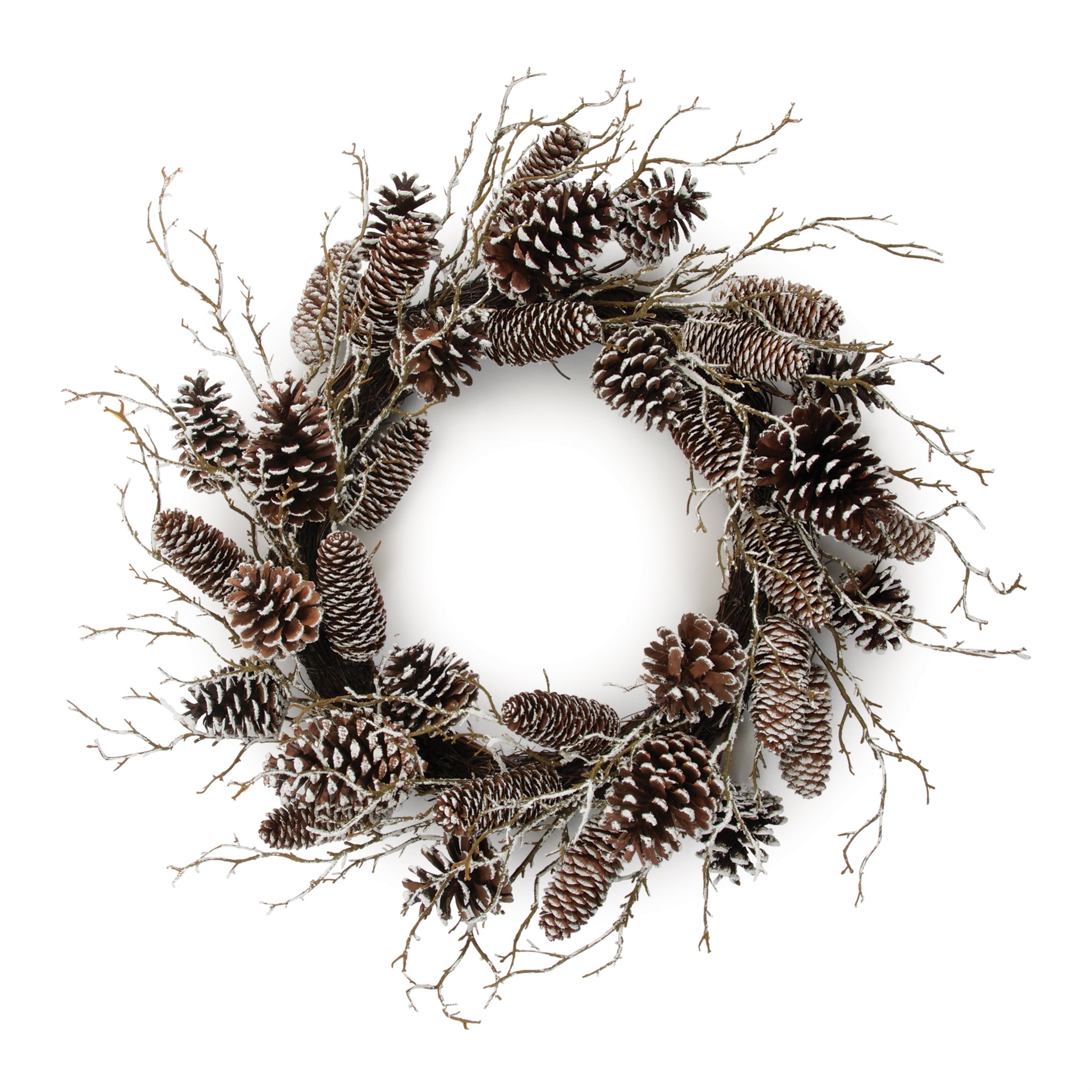 Pine Cone and Twig Wreath 23"D