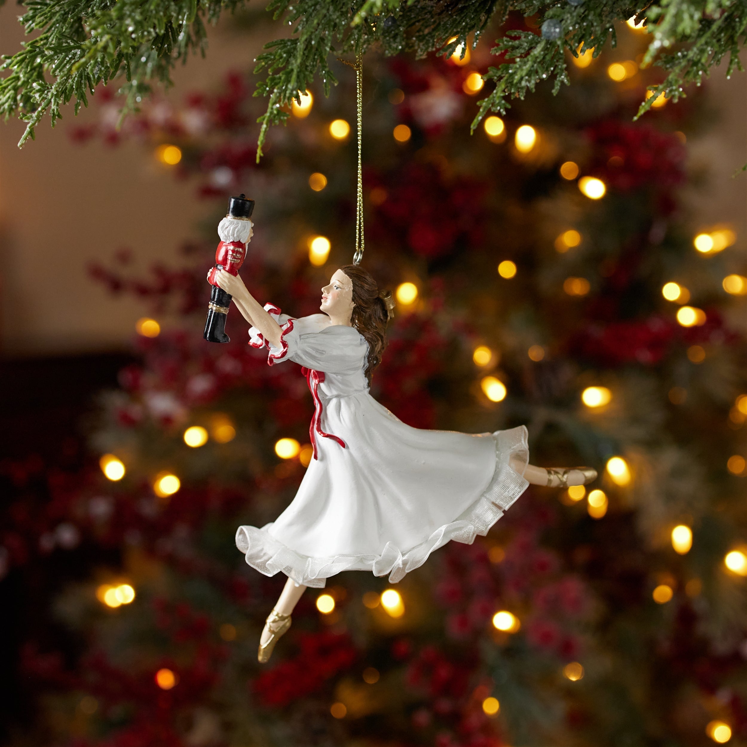 Ballerina and Nutcracker Ornament Set of 4 Ð 5.75"H Resin