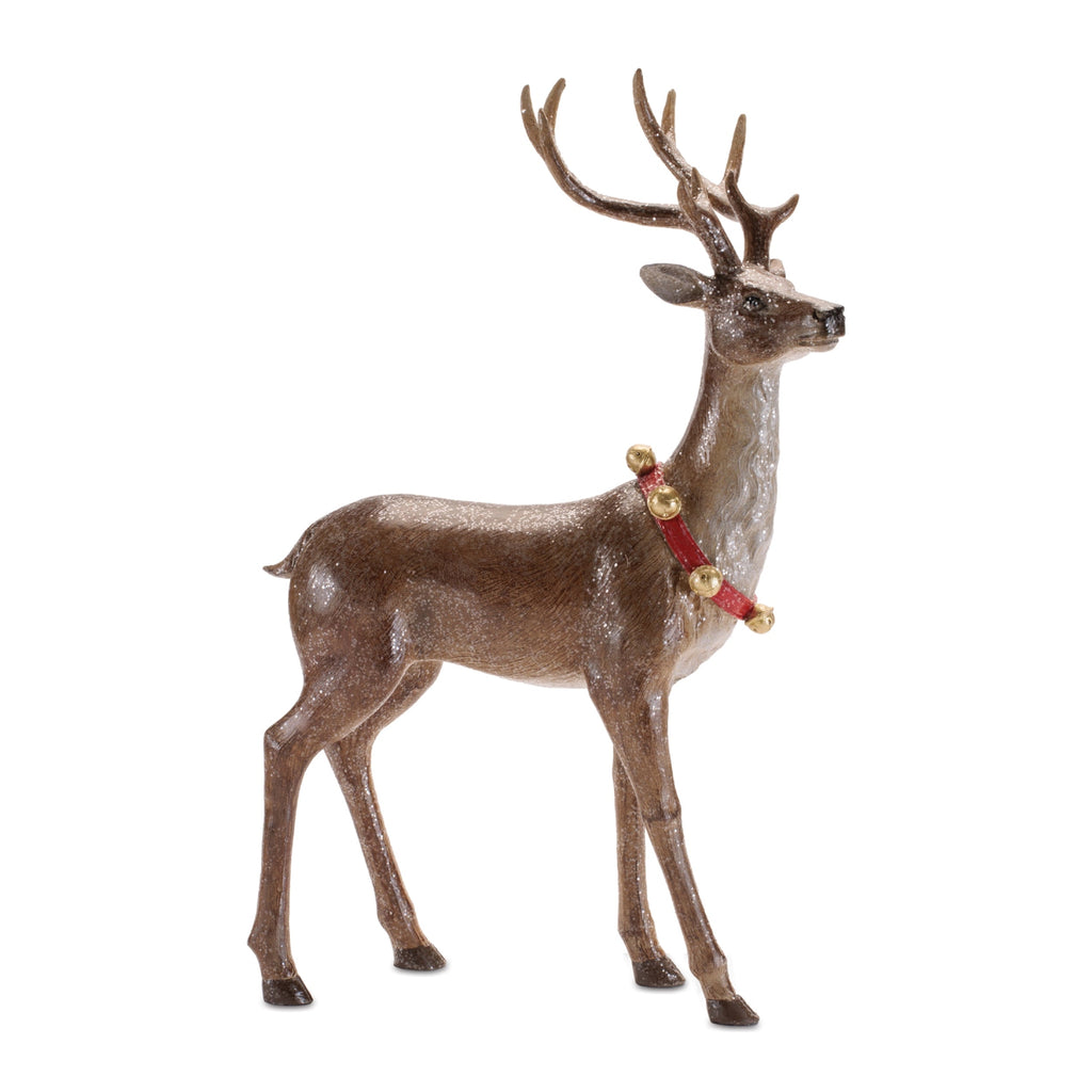 Glittered Deer Figurine (Set of 2)