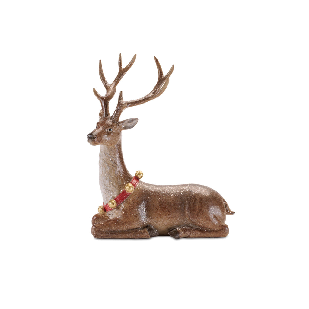 Glittered Deer Figurine (Set of 2)