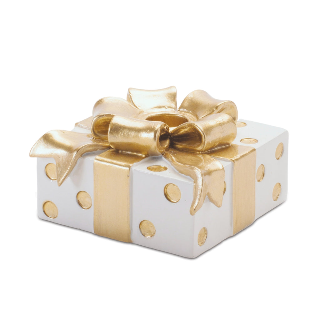 Holiday Present with Taper Candle Holder (Set of 3)
