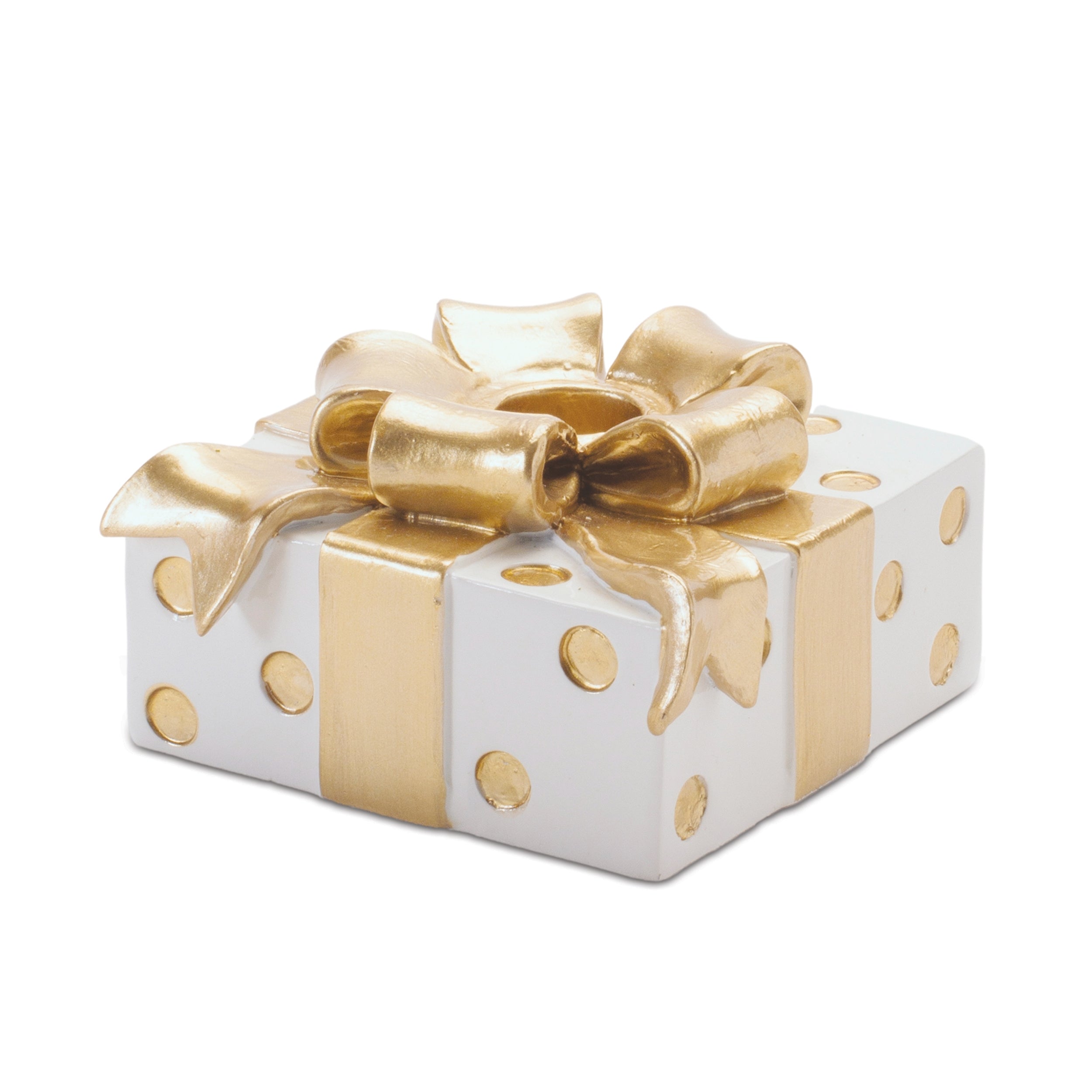 Holiday Present with Taper Candle Holder (Set of 3)