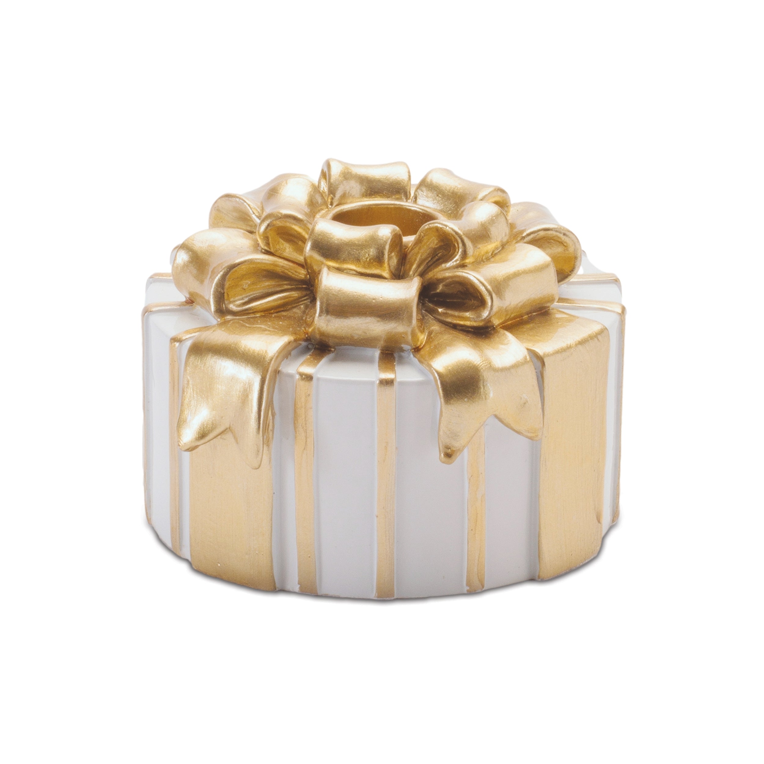 Holiday Present with Taper Candle Holder (Set of 3)